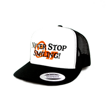 Load image into Gallery viewer, "Never Stop Smiling!" Trucker Hat