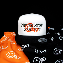 Load image into Gallery viewer, "Never Stop Smiling!" Trucker Hat