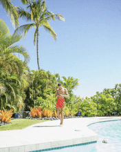 Load image into Gallery viewer, Red "Smiley" Shorts