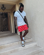 Load image into Gallery viewer, Red "Smiley" Shorts