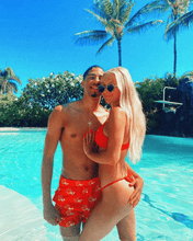 Load image into Gallery viewer, Red "Smiley" Shorts