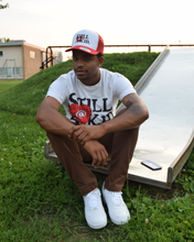 Load image into Gallery viewer, Red/White "@heart" Trucker Hat