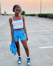 Load image into Gallery viewer, Blue "Smiley" Shorts