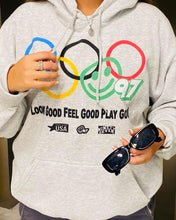 Load image into Gallery viewer, "Look Good Feel Good Play Good" Hoodie