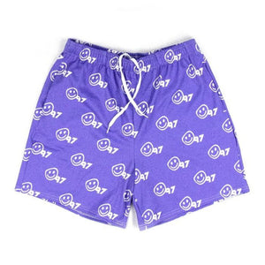 Purple "Smiley" Shorts