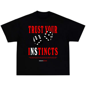 Red/Black "INSTINCTS" Tee