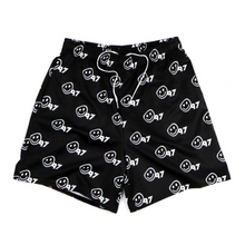 Load image into Gallery viewer, Black &quot;Smiley&quot; Shorts
