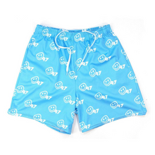 Load image into Gallery viewer, Blue &quot;Smiley&quot; Shorts

