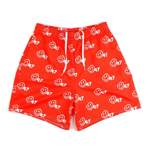 Load image into Gallery viewer, Red &quot;Smiley&quot; Shorts
